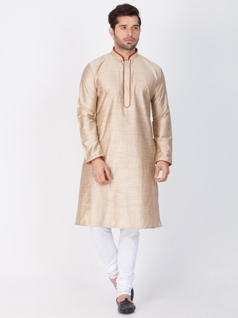 

VASTRAMAY Men Beige Kurta with Pyjamas