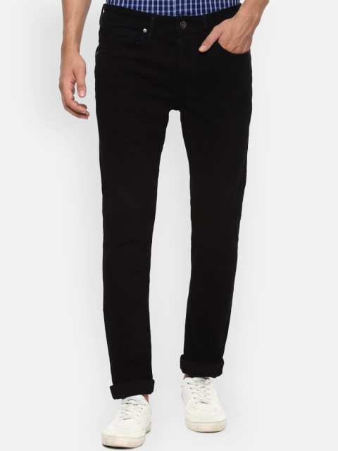 

Louis Philippe Jeans Men Black Solid Slim Fit Mid Rise Casual Jeans