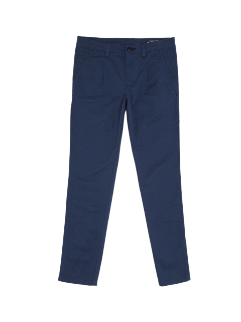 

Allen Solly Junior Boys Blue Textured Pleated Chinos Trousers
