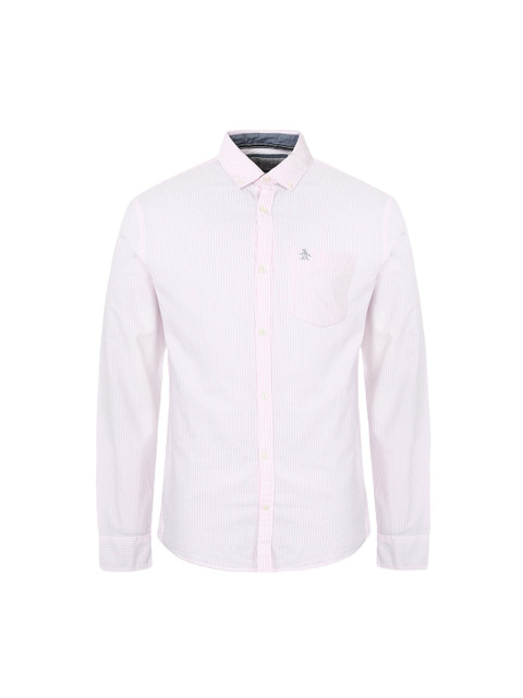 

Original Penguin Men Pink & White Striped Casual Shirt