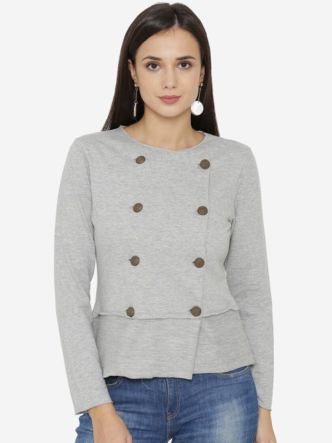 

Yaadleen Women Grey Tailored Jacket