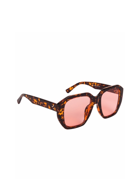 

Voyage Unisex Pink Lens & Brown Square Sunglasses with UV Protected Lens