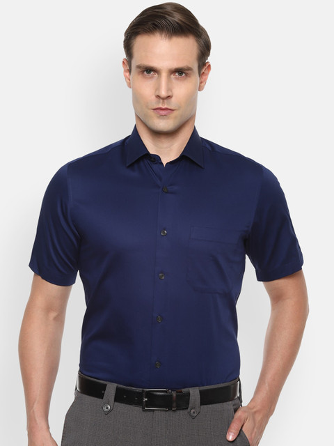 

Louis Philippe Men Navy Blue Slim Fit Cotton Formal Shirt