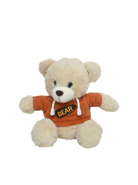 

DukieKooky Kids Cream-Coloured & Orange Hoodies Dress Teddy Bear Soft Toy