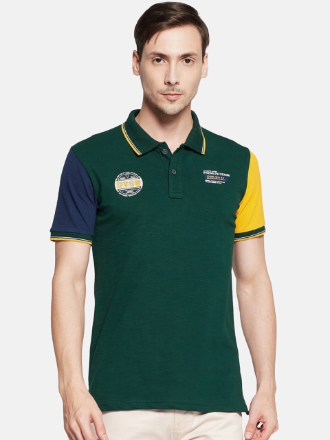 

Monte Carlo Men Green Polo Collar T-shirt