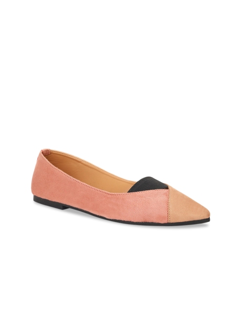 

STALK Women Peach-Coloured Pointed Toes Ballerinas Flats