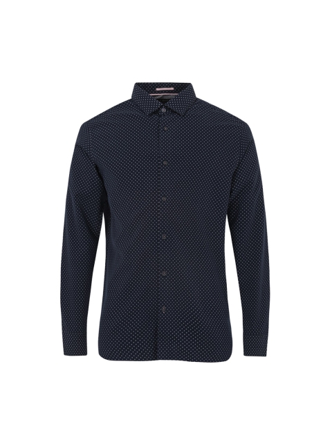 

Ted Baker Men Navy Blue Micro Printed Casual Shirt