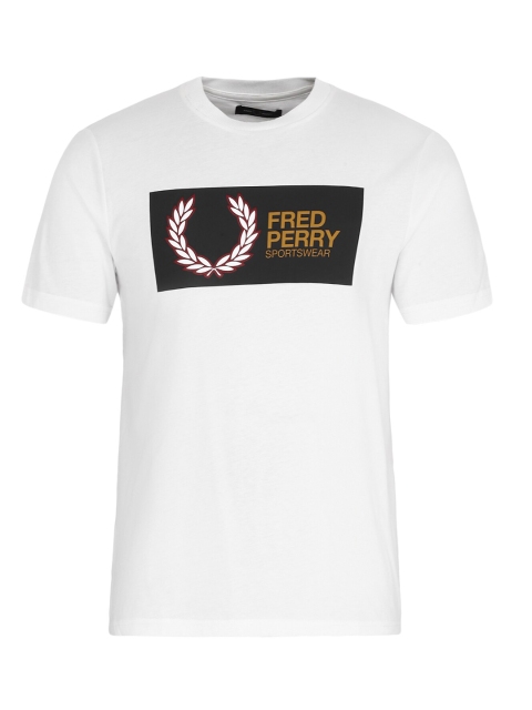 

Fred Perry Men White Typography Printed T-shirt
