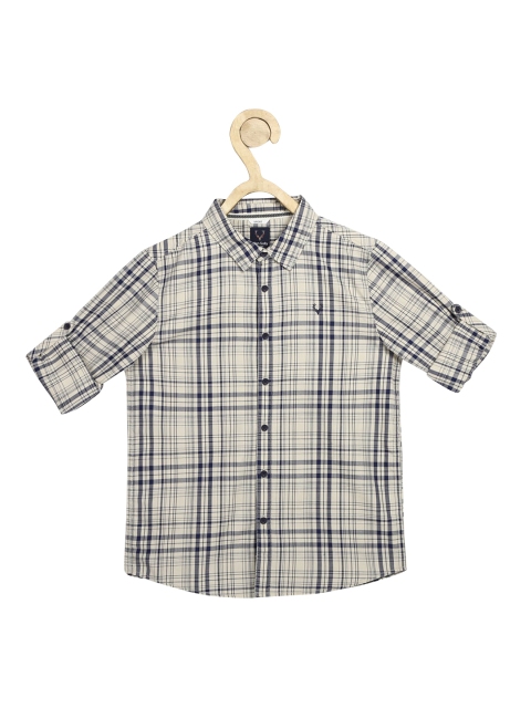 

Allen Solly Junior Boys Cotton Grey Tartan Checked Casual Slim Fit Shirt