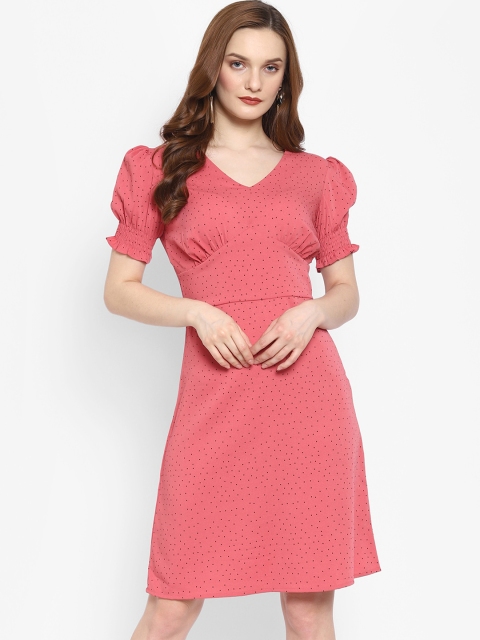 

NIXX Pink Crepe A-Line Dress