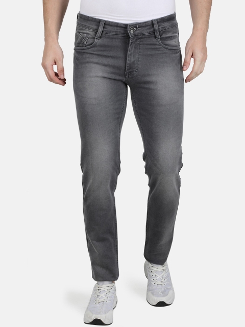 

Monte Carlo Men Grey Skinny Fit Mid-Rise Light Fade Jeans