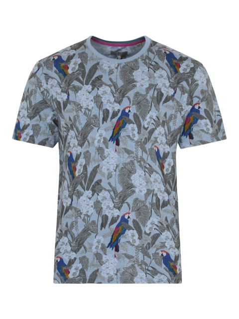 Ted Baker Men Blue Printed Tropical T-shirt