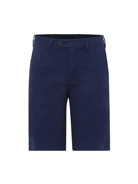 

Ted Baker Men Navy Blue Solid Mid-Rise Regular Shorts