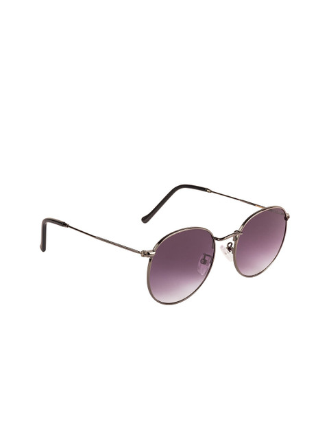 

Voyage Unisex Purple Lens & Gunmetal-Toned Round Sunglasses with UV Protected Lens, Violet