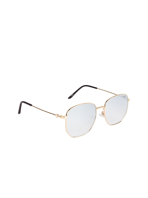 

Voyage Women Mirrored Lens Square Sunglasses with UV Protected Lens Q5844MG2909C, Silver