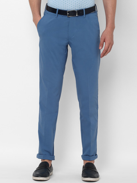 

Allen Solly Men Blue Solid Slim Fit Regular Trousers