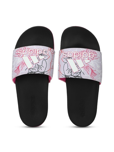 

ADIDAS Women Mauve & Black Printed Slip-On