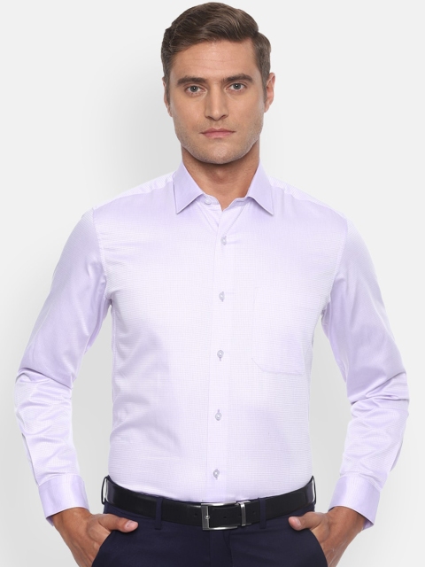 

Louis Philippe Men Purple Slim Fit Checked Formal Shirt