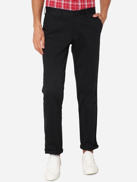 

Greenfibre Men Black Slim Fit Regular Trousers