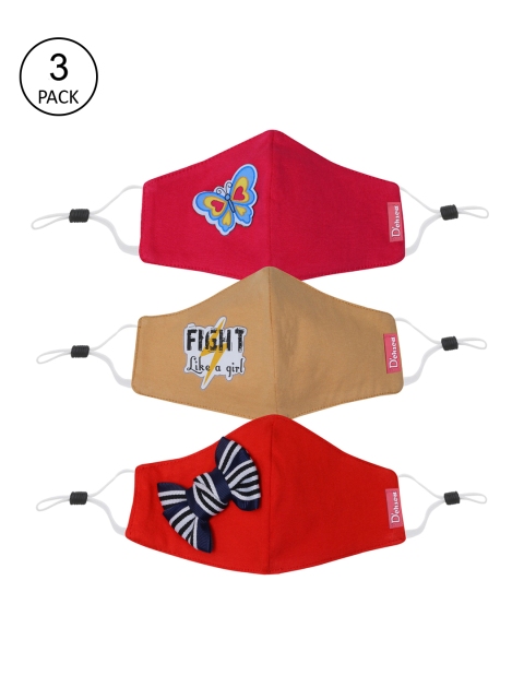 

DChica Girls Pack Of 3 Assorted 2-Ply Reusable Cotton Cloth Masks