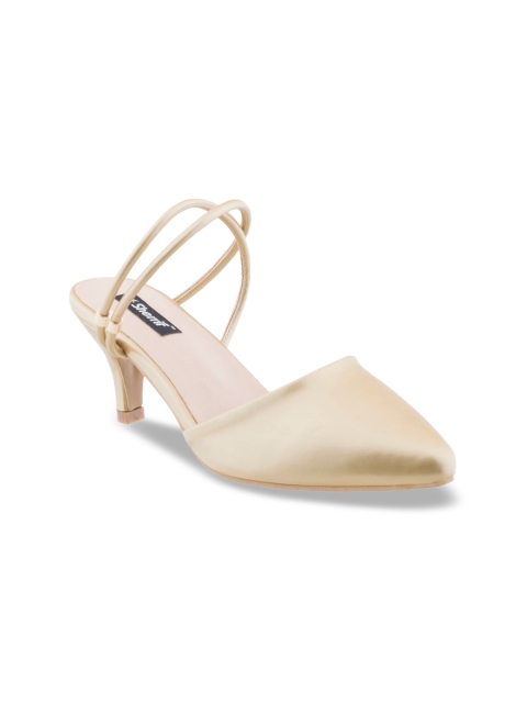 

Sherrif Shoes Gold-Toned Stiletto Pointed Toe Pumps