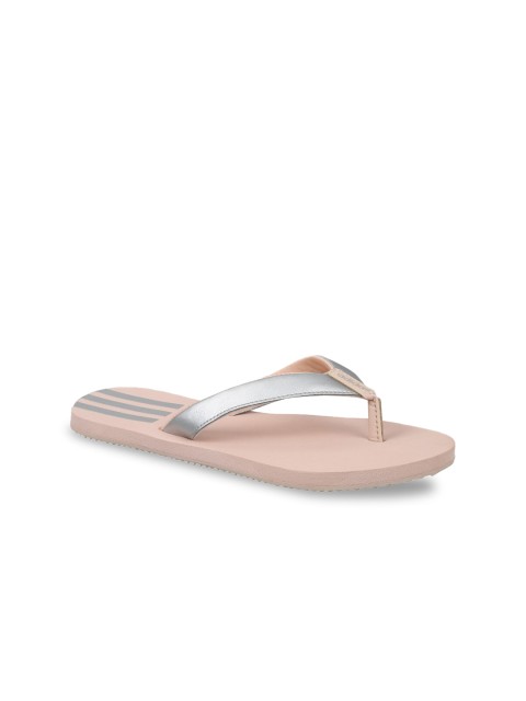 

ADIDAS Women Peach & Silver-Toned Thong Flip-Flops