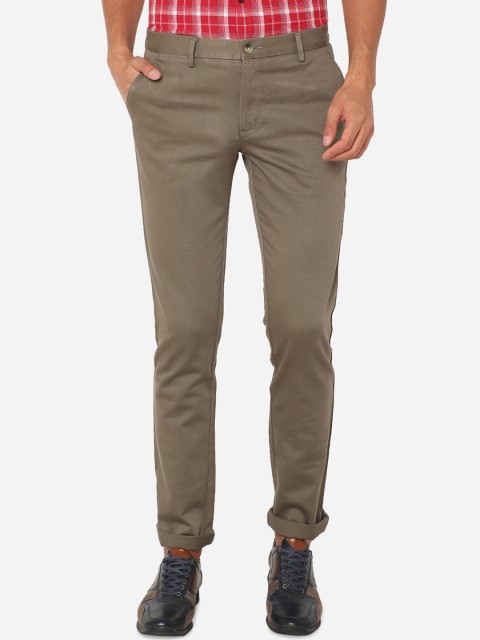 

Greenfibre Men Brown Slim Fit Regular Trousers
