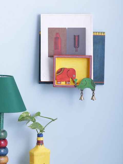 

VarEesha Multicoloured Elephant Wall Mounted Magazine Holder, Multi