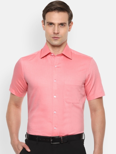 Louis Philippe Men Pink Pure Cotton Formal Shirt
