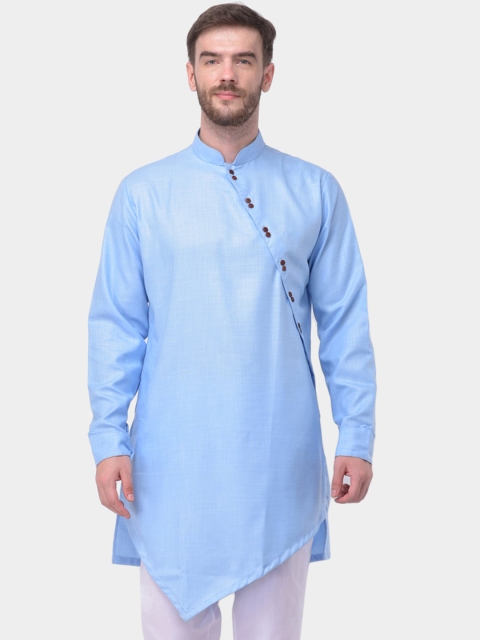 

SG LEMAN Men Turquoise Blue Kurta