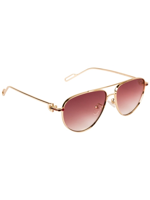 

Voyage Unisex Brown Lens & Gold-Toned Aviator Sunglasses with UV Protected Lens