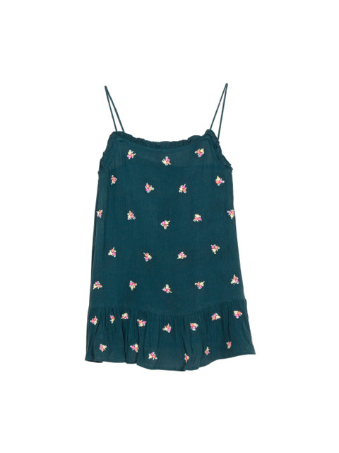 

SCOUP Green Crepe A-Line Dress