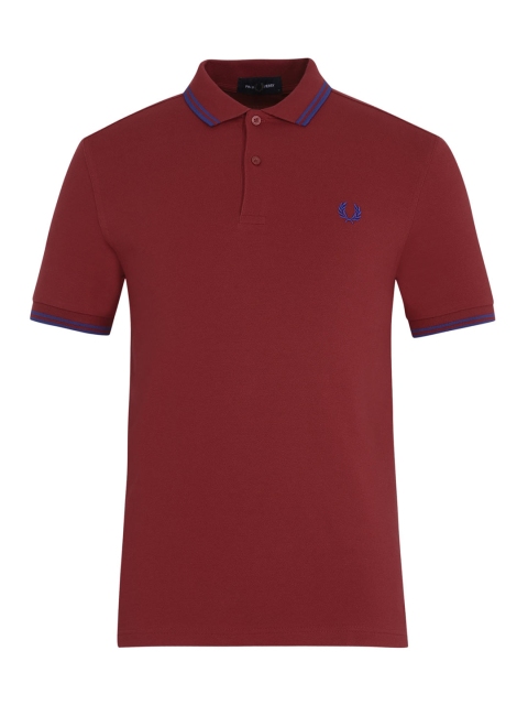 

Fred Perry Men Red Polo Collar T-shirt