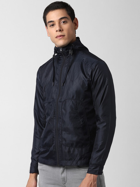 

Peter England Casuals Men Navy Blue Windcheater and Water Resistant Parka Jacket