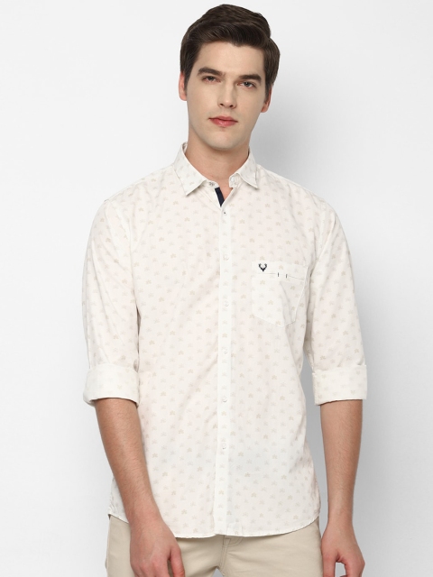 

Allen Solly Men Beige Slim Fit Printed Casual Shirt