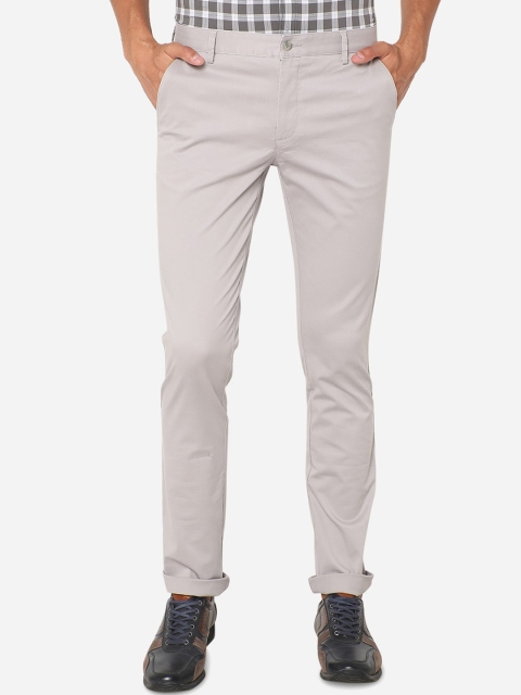 

Greenfibre Men Grey Slim Fit Regular Trousers