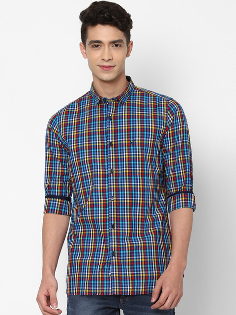 

Allen Solly Men Blue Checked Slim FitCasual Shirt
