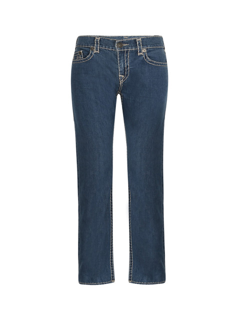 

True Religion Men Blue Mid Rise Clean Look Slim Fit Jeans