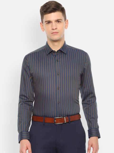 

Louis Philippe Men Multi Slim Fit Striped Casual Shirt