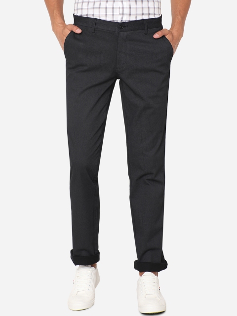 

Greenfibre Men Black Solid Slim Fit Regular Trousers