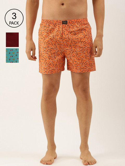 

Urban Dog Men Pack Of 3 Assorted Pure Cotton Boxers UDBX448_UDBX439_UDBX426-M