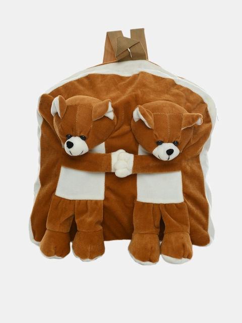 

DukieKooky Kids Brown Twining Bear School Plush Bag Soft Toy