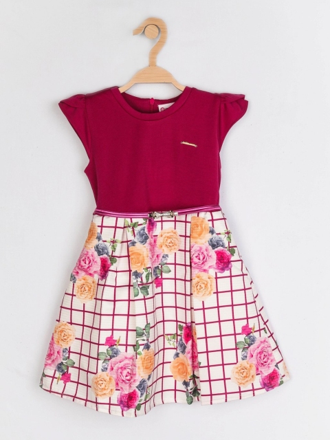 

Peppermint Maroon Floral Dress