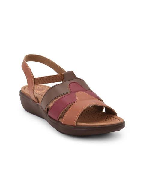 

Liberty Women Orange Colourblocked Open Toe Flats