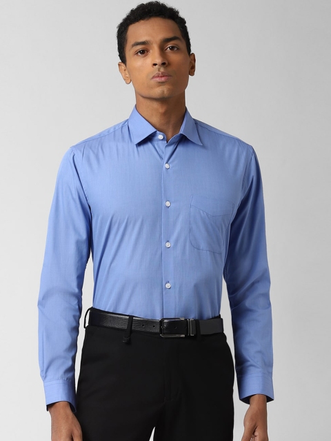

Peter England Elite Men Blue Solid Formal Shirt