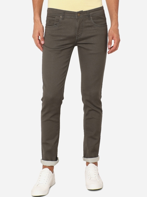 

Greenfibre Men Olive Brown Slim Fit Jeans