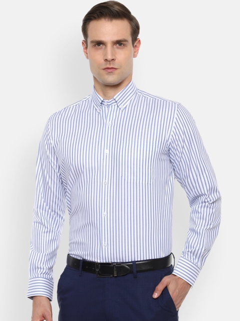 

Louis Philippe Men Blue Striped Casual Shirt
