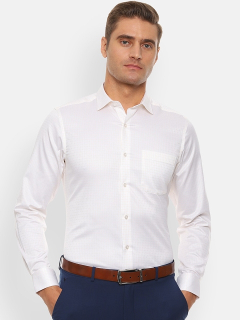 

Louis Philippe Men Plus Size White Slim Fit Casual Shirt