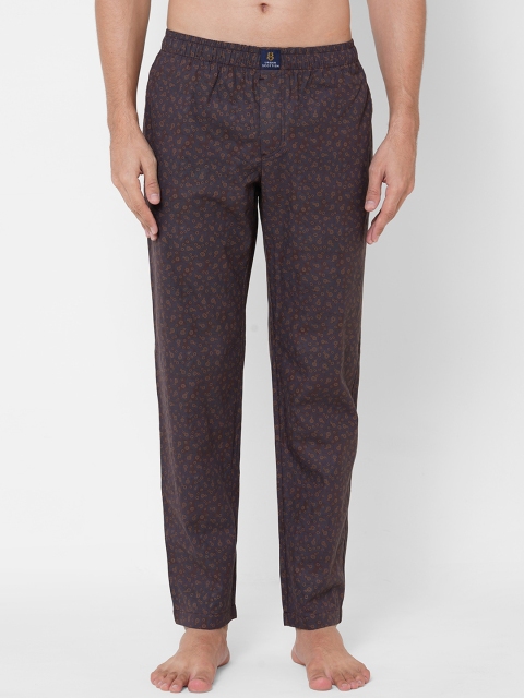 

URBAN SCOTTISH Men Brown Printed Pure Cotton Lounge Pants