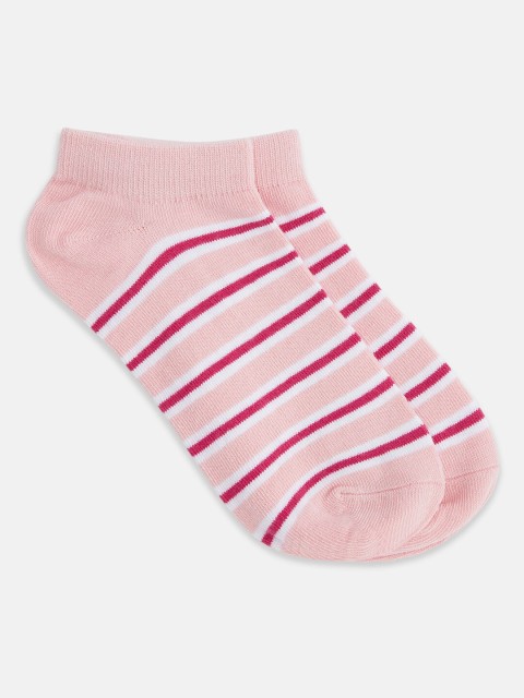

Honey by Pantaloons Women Pink Striped Ankle-Length Socks